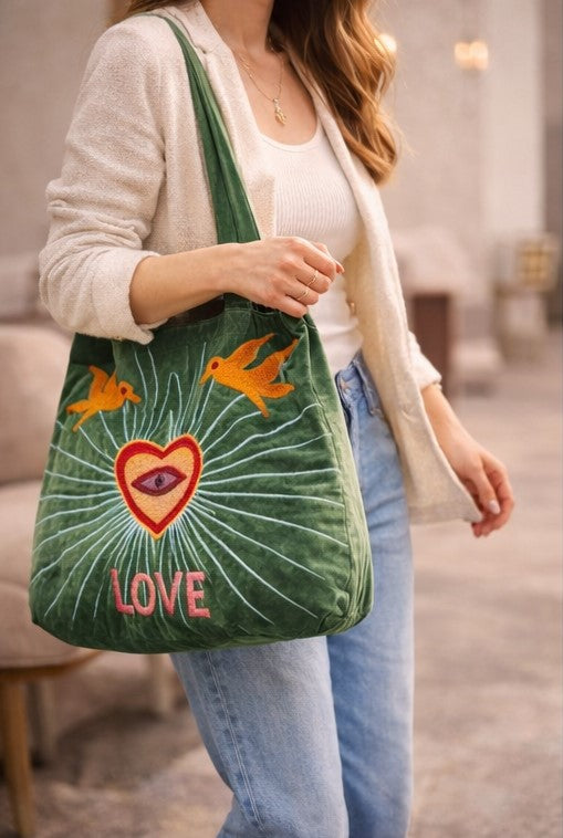 VELVET SUZANI EMBROIDRED BAGS
