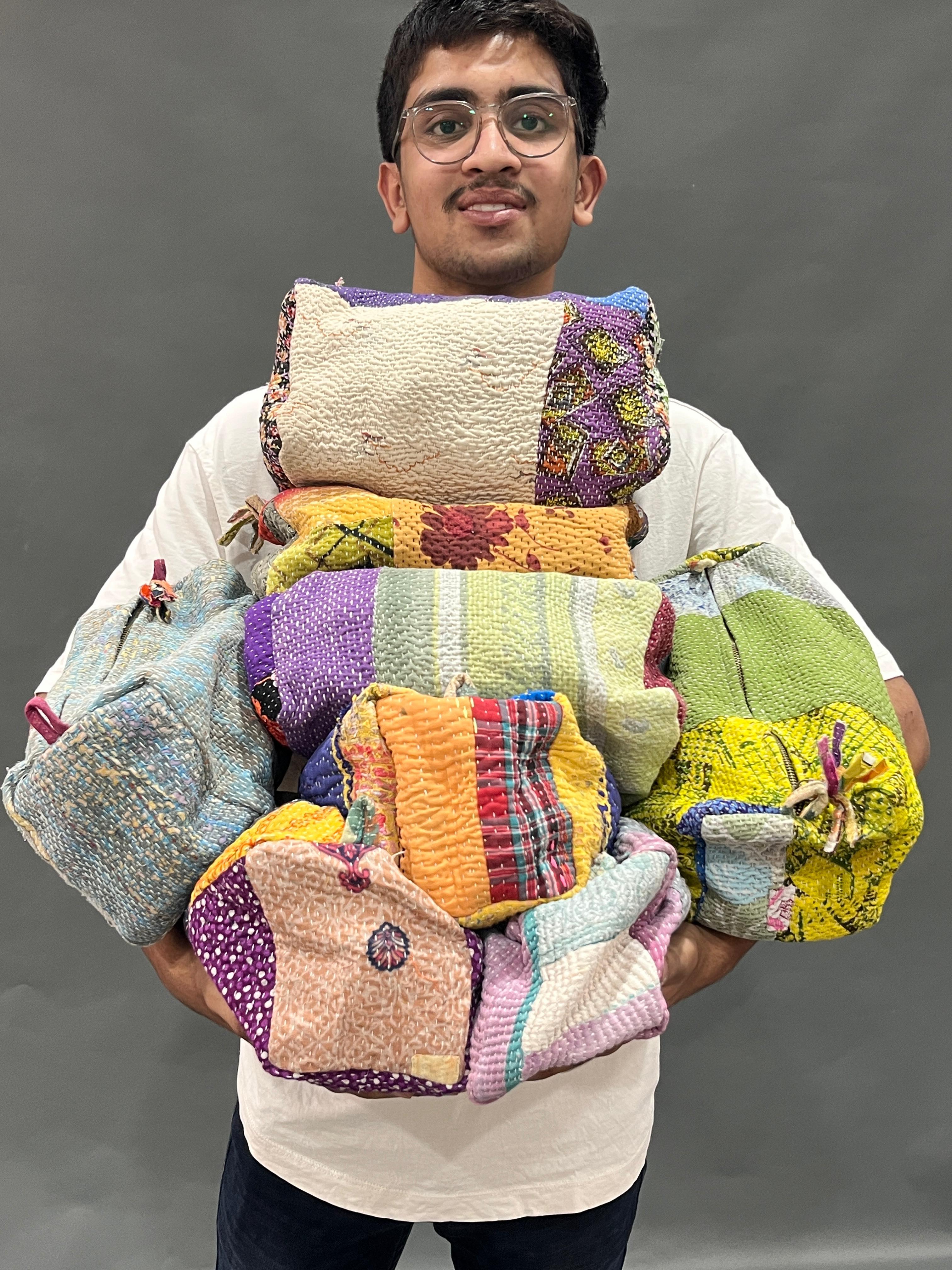 kantha vanity pouch