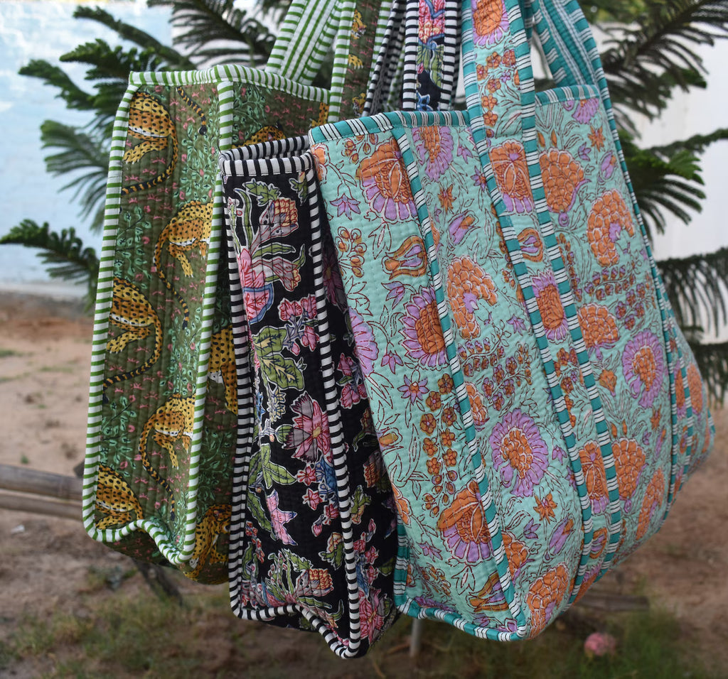cotton quilted bags