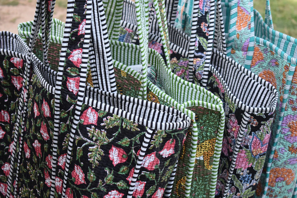 cotton quilted bags