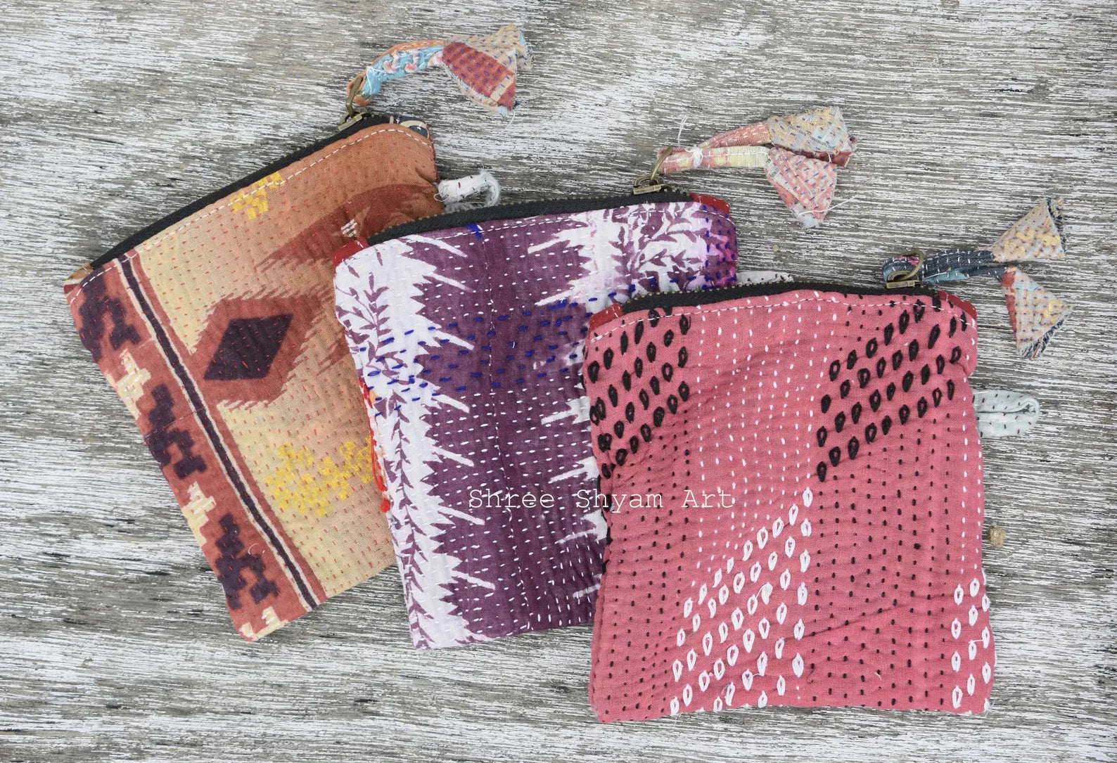 kantha small pouches