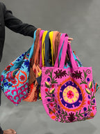 cotton suzani embroidery bags