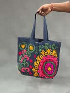 cotton suzani embroidery bags