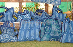 Indigo kantha tote bags