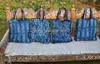 Indigo kantha tote bags
