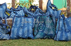 Indigo kantha tote bags