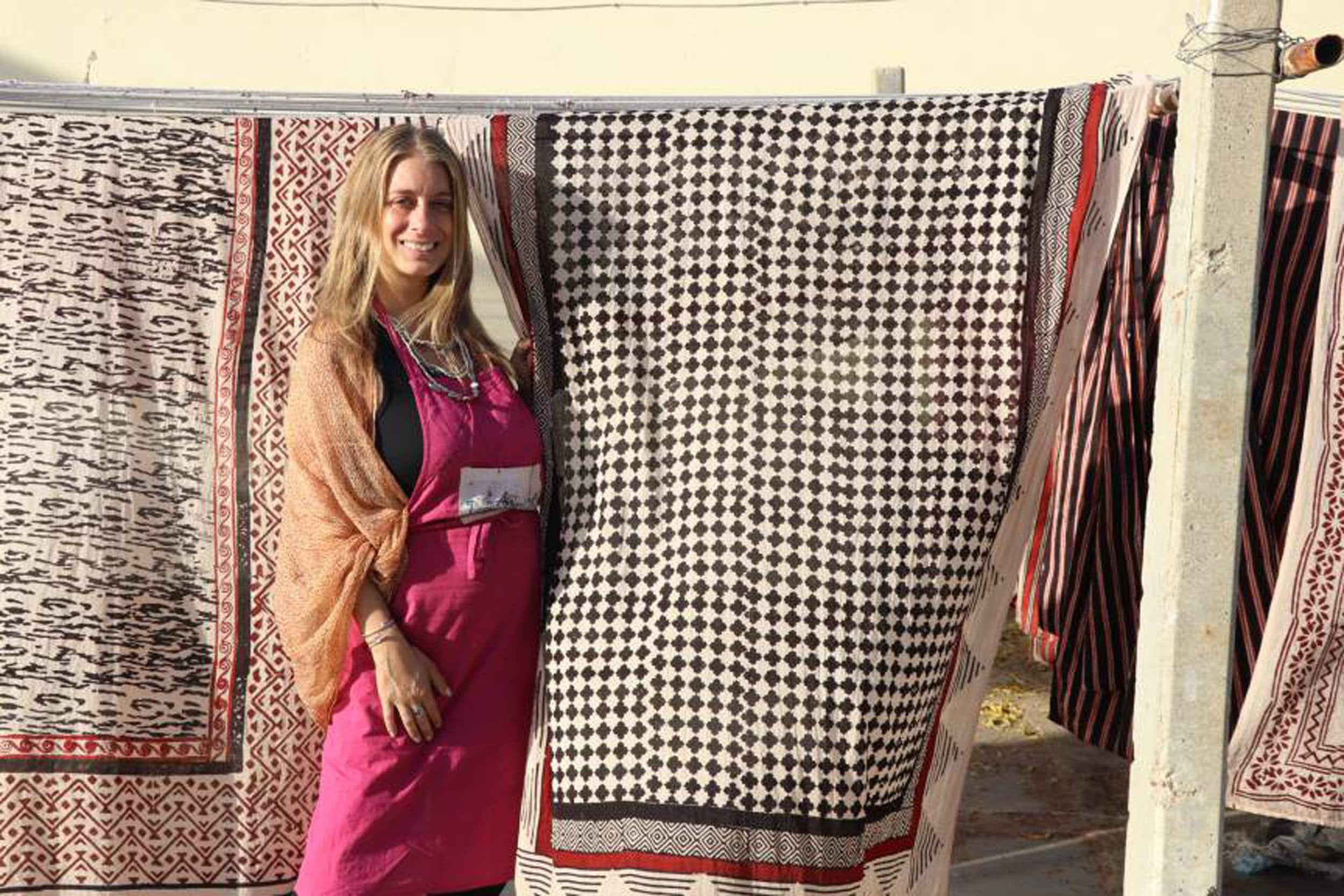 block printed cotton sarongs