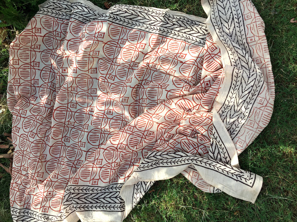 block printed cotton sarongs