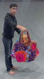 cotton suzani embroidery bags